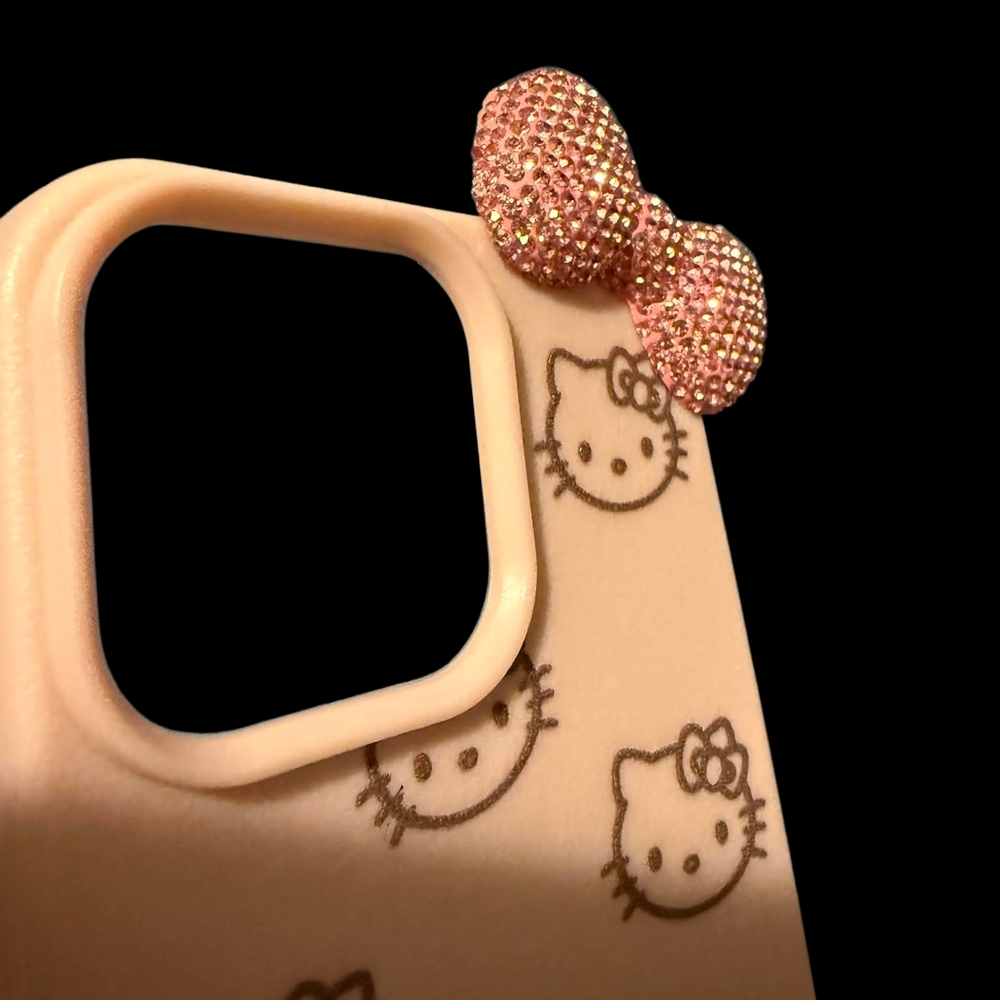 Hello Kitty Pink Phone Case with Rhinestone Bow - Picture 2 of 4
